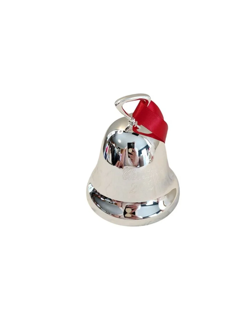 Reed & Barton 895958 2024 Annual Silverplate Christmas Tree Bell Ornament